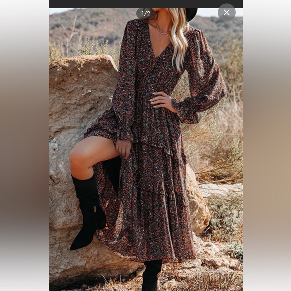 Lush, size large, flowy dress